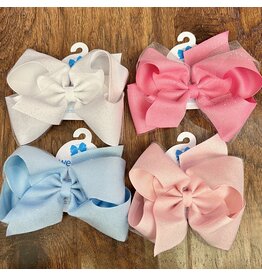 Wee Ones- King Sparkle Tulle Overlay Bow: