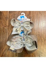 Wee Ones- Silver Metallic Lame O/L Bow