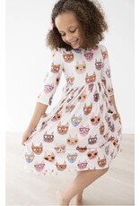 Mila & Rose Mila & Rose- Cattitude 3/4 Sleeve Pocket Twirl Dress