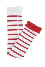 Ruffle Butts Ruffle Butts- White & Red Stripe Footless Ruffle Tights
