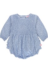 Ruffle Butts Ruffle Butts- Woodland Berry Frost Smocked Bubble Romper