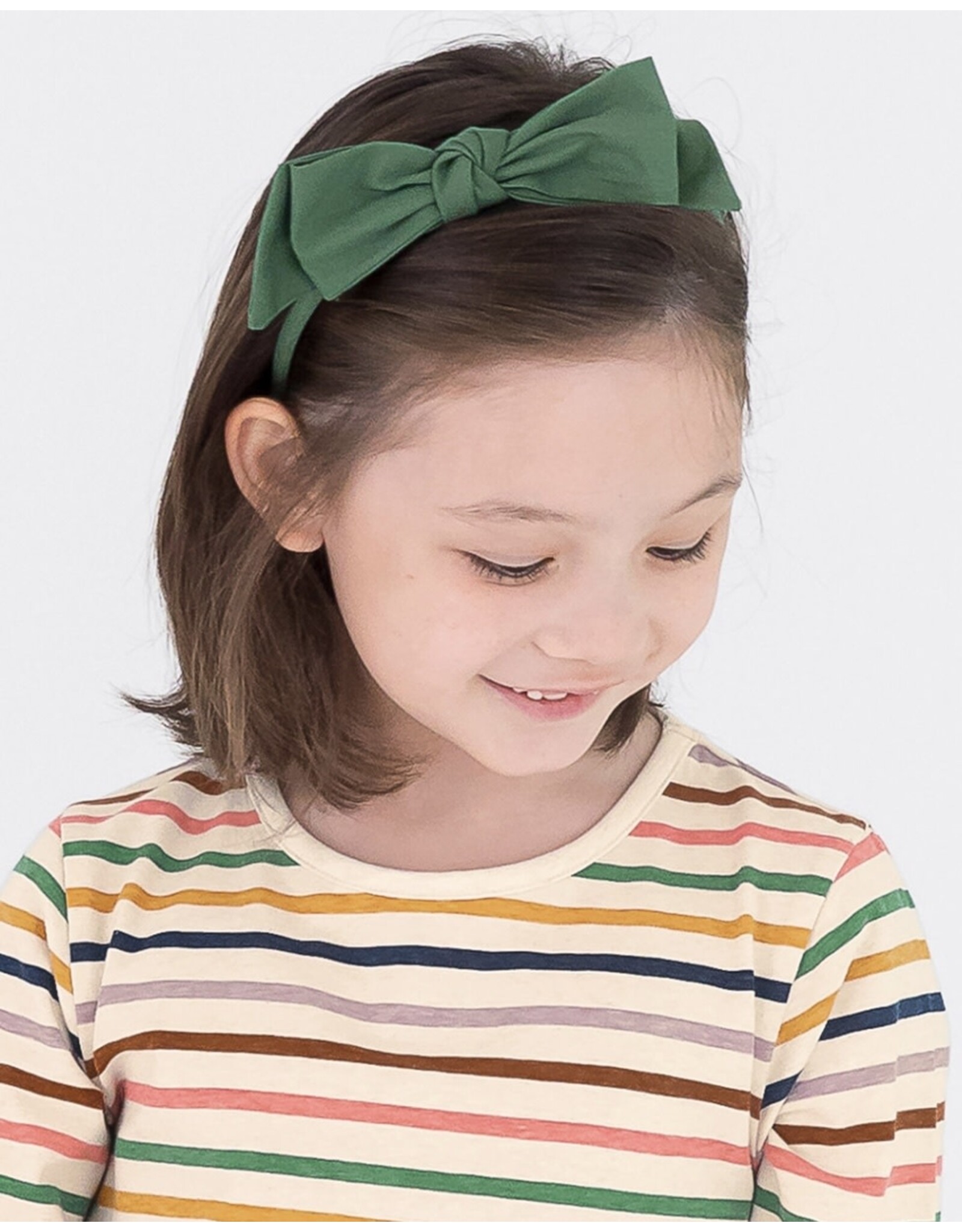 Ruffle Butts Ruffle Butts- Dark Ivy Skinny Bow Headband