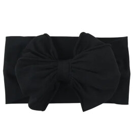 Ruffle Butts Ruffle Butts- Black Big Bow Headband