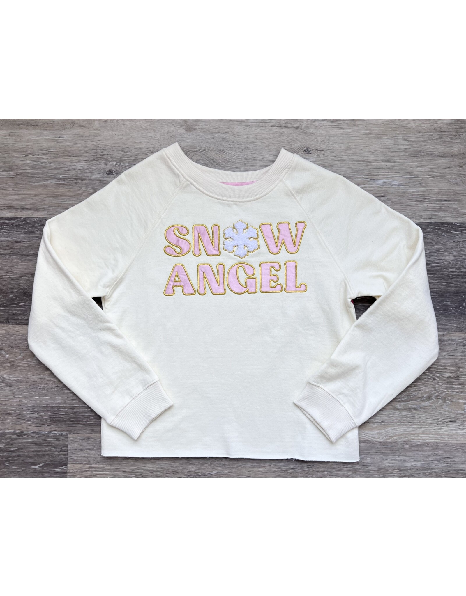 Paper Flowers- Snow Angel 3D Patch Sweatshirt