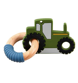 Mudpie Mud Pie- Green Tractor Silicone Teether