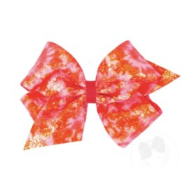Wee Ones- French Pink Tie Dye Ombre Sequin King Bow