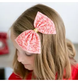 Sweet Wink- Candy Cane Christmas Bow Clip