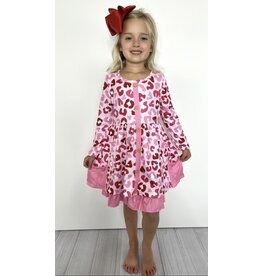 Pink Leopard Pocket Dress