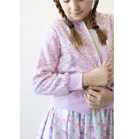 Mila & Rose Mila & Rose- Lavender Sequin Jacket