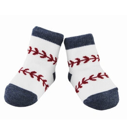 Mudpie Mud Pie- Baseball Infant Socks