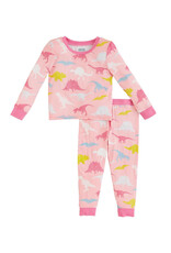 Mudpie Mud Pie- Pink Dino Glow Pajamas