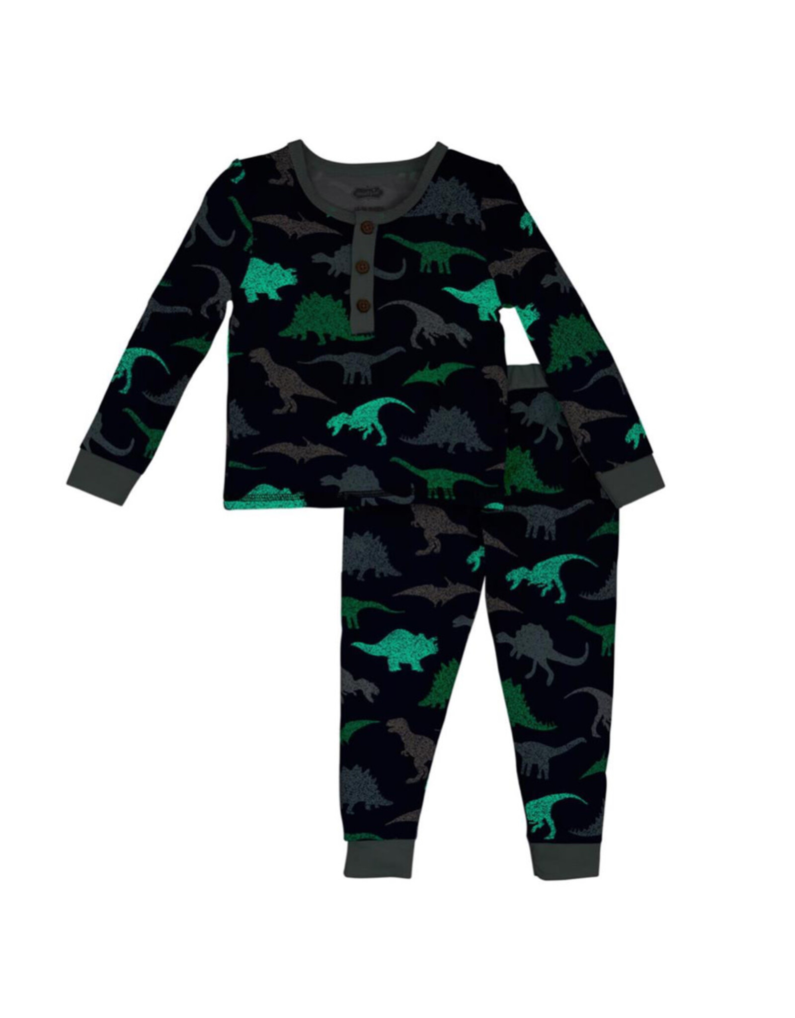 Mudpie Mud Pie-Boy Dino Glow Pajamas