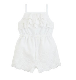 Mudpie Mud Pie- White Eyelet Romper