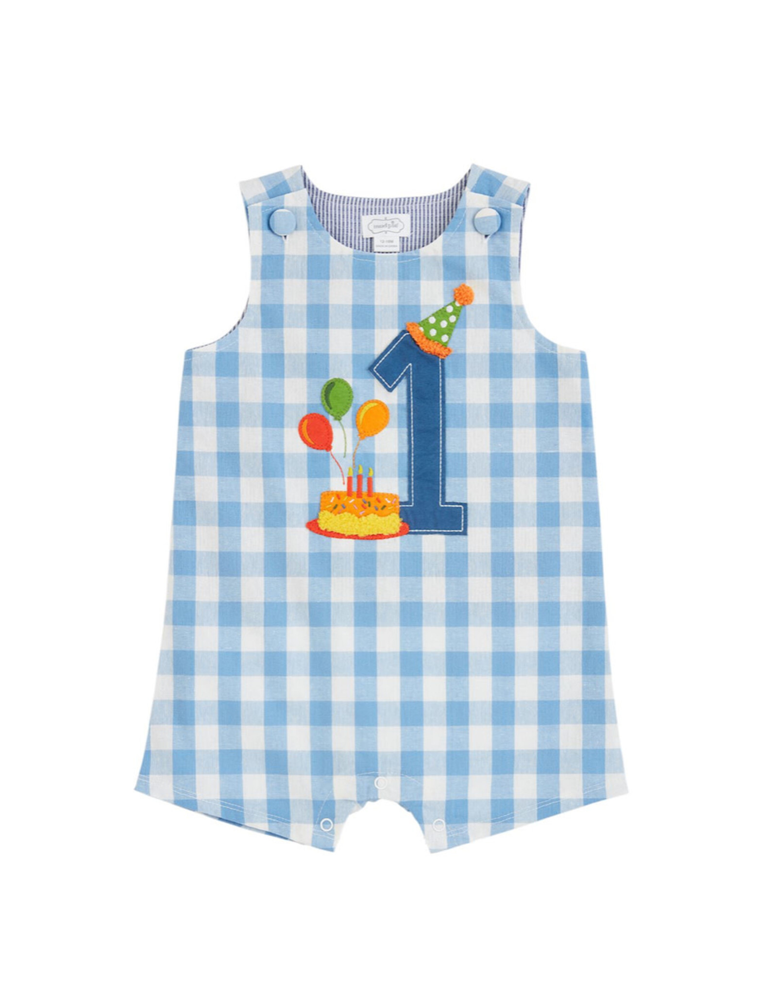 Mudpie Mud Pie- ONE Gingham Jon Jon 12-18M