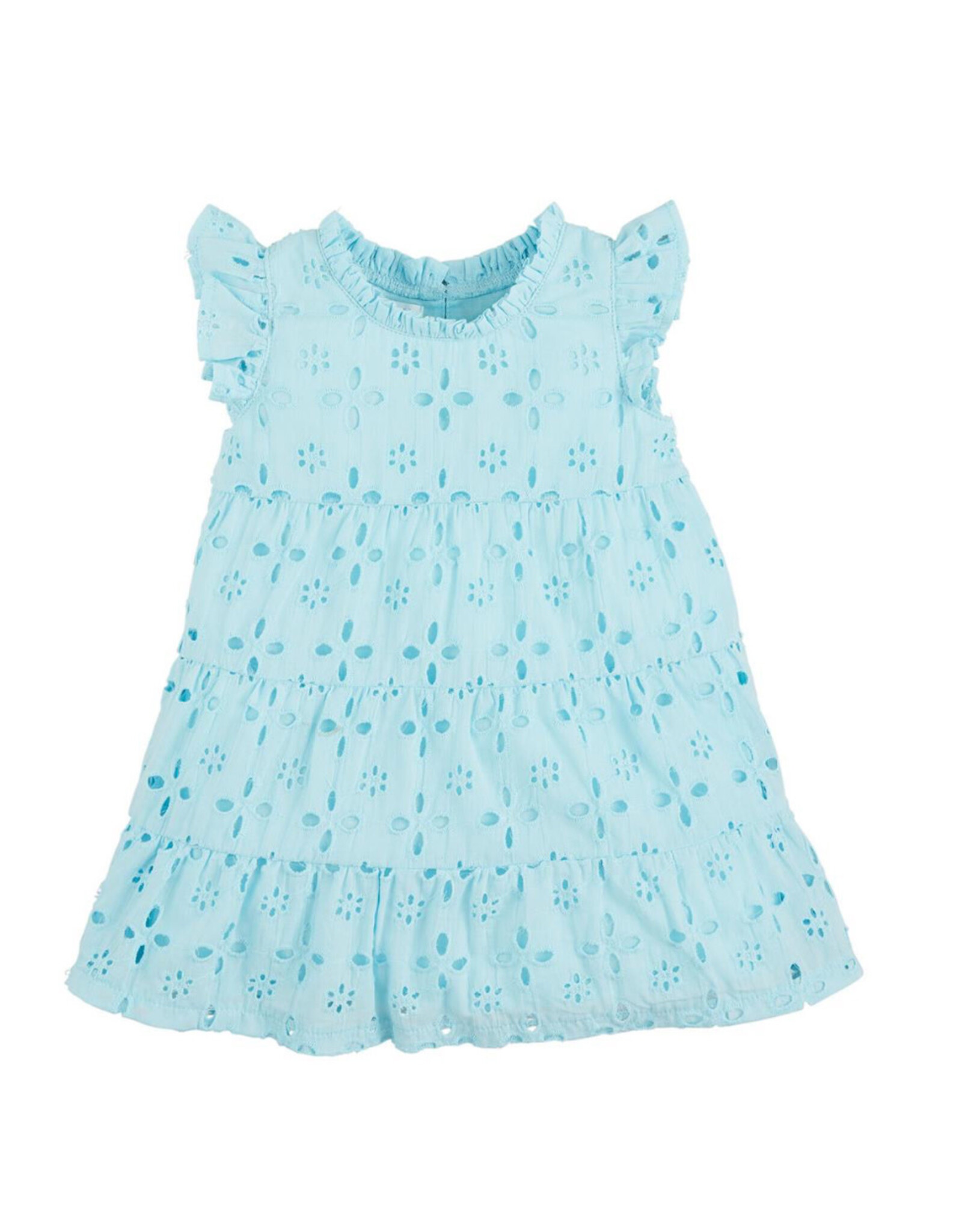 Mudpie Mud Pie- Blue Mini Lulu Eyelet Dress