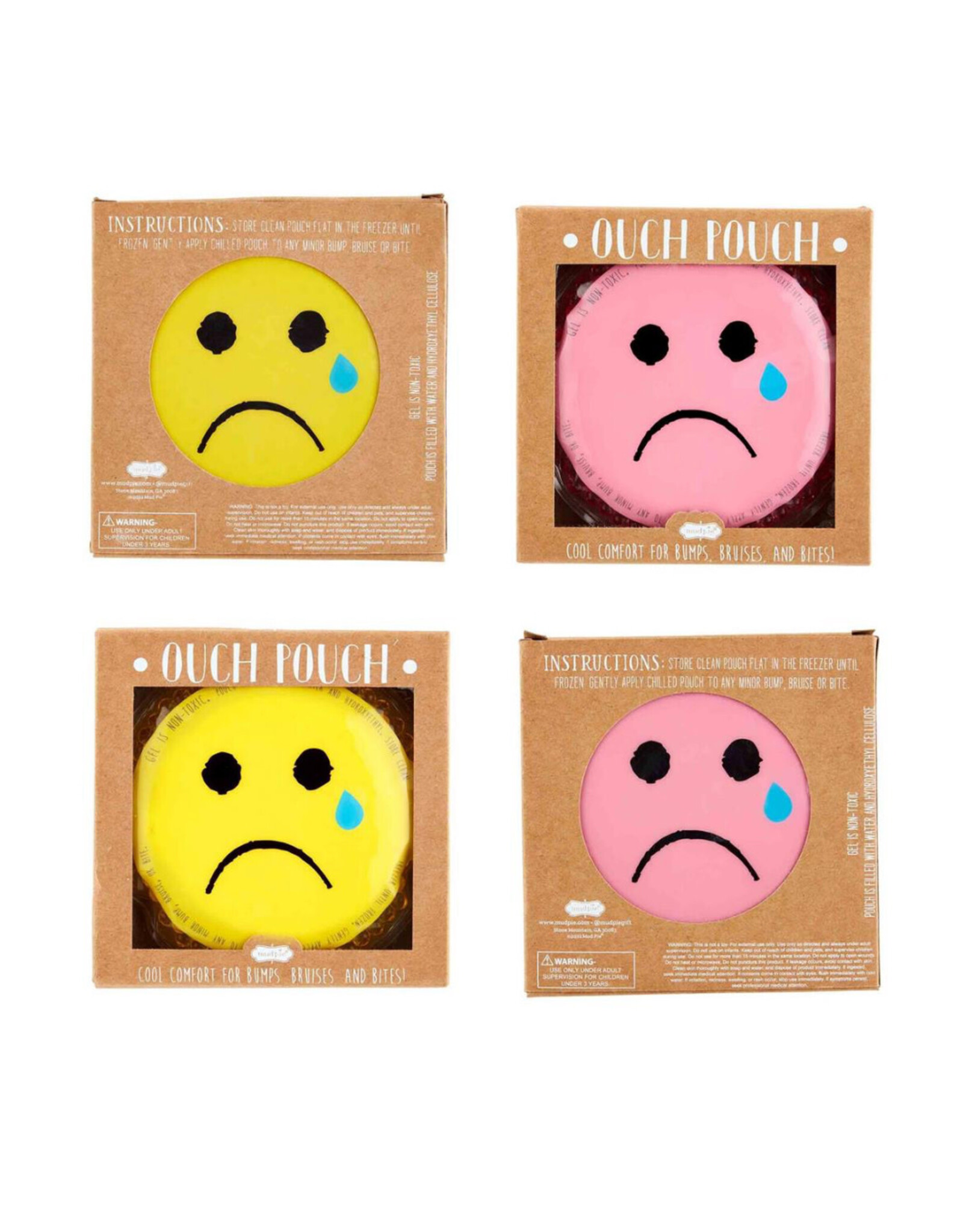 Mudpie Mud Pie- Happy/ Sad Face Ouch Pouch