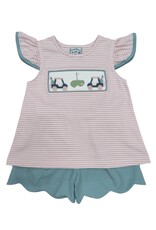 Three Sisters Three Sisters- Golf Smocked A/S Short Set