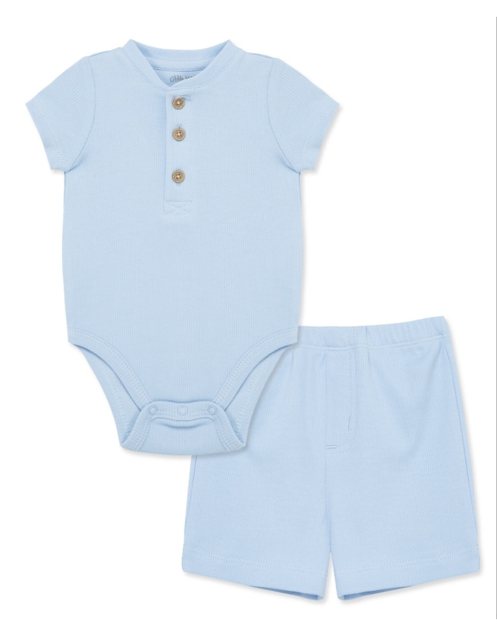 Little Me Little Me- Light Blue 2pc Short Set