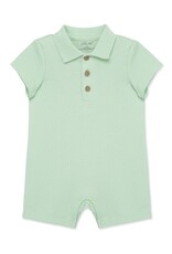 Little Me Little Me- Green Polo Romper