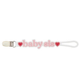 Mudpie Mud Pie- Baby Sis Silicone Pacy Strap