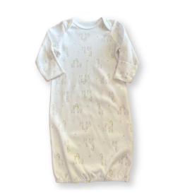 Little Me Little Me- Giraffe White 0-3M Gown