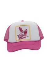 Madley Madley- Yeehaw Cowboy Boots Hot Pink/White Hat