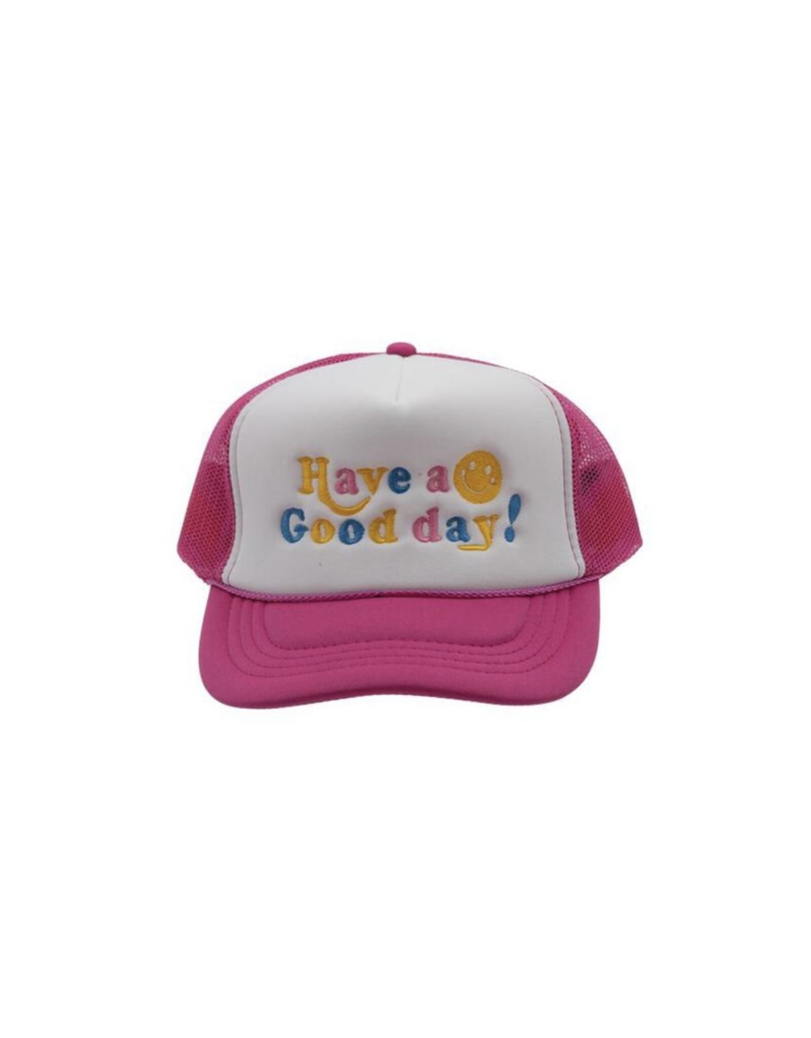 Madley- Have a Good day! Hot Pink/White Hat