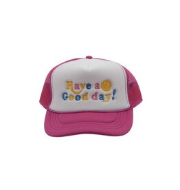 Madley Madley- Have a Good day! Hot Pink/White Hat