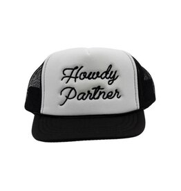 Madley Madley- Howdy Partner Black/White Hat