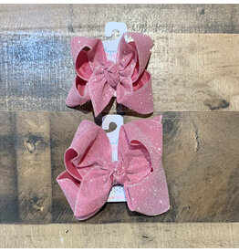 Beyond Creations Beyond Creations- Hot Pink Glitter Metallic Knot Bow