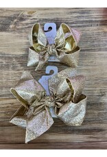 Beyond Creations Beyond Creations- Champagne Glitter Metallic Knot Bow