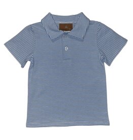 Millie Jay Millie Jay- Bennett Shirt: Steel Blue Stripe