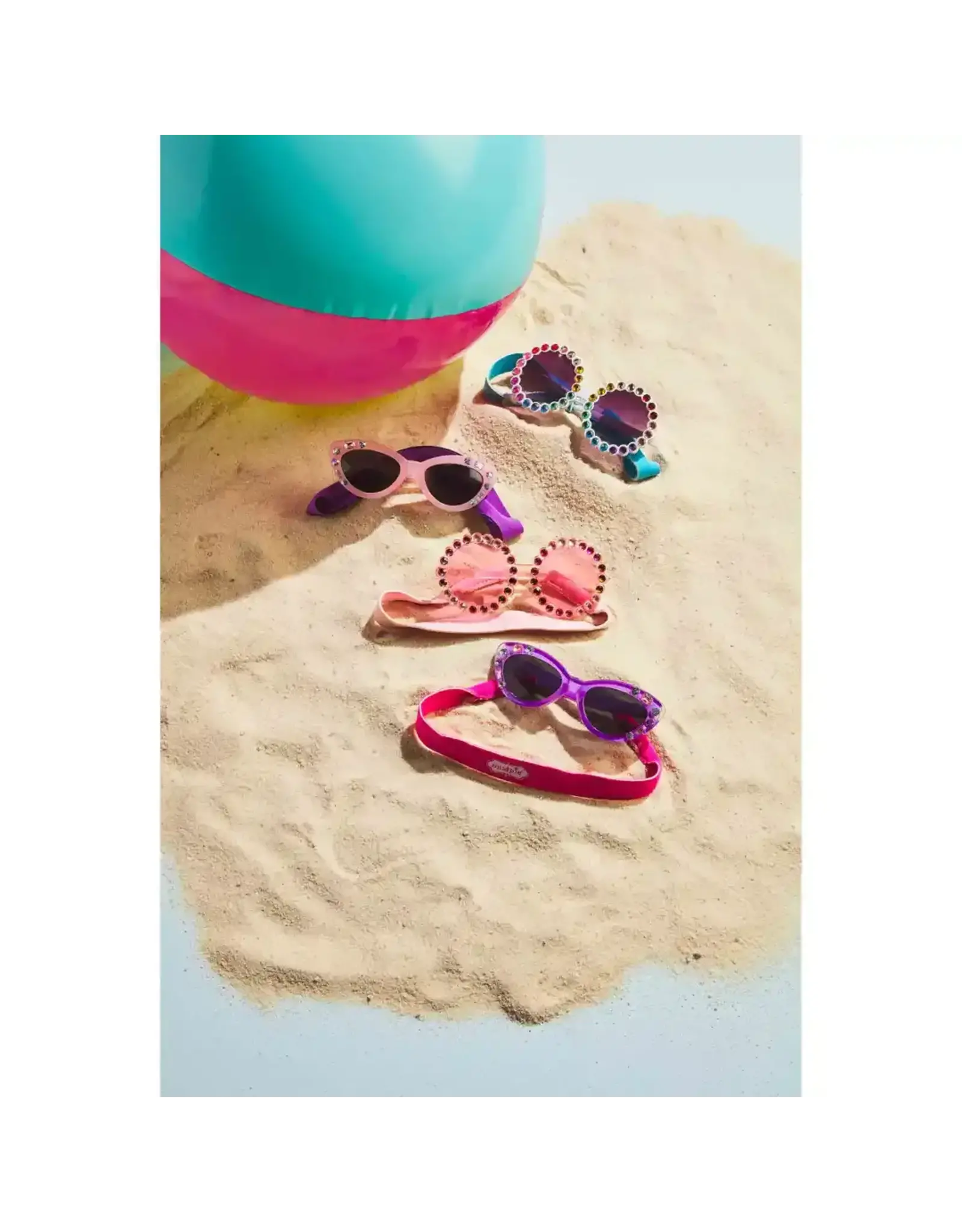 Mudpie Mud Pie- Toddler Girl Sunglasses & Strap Set