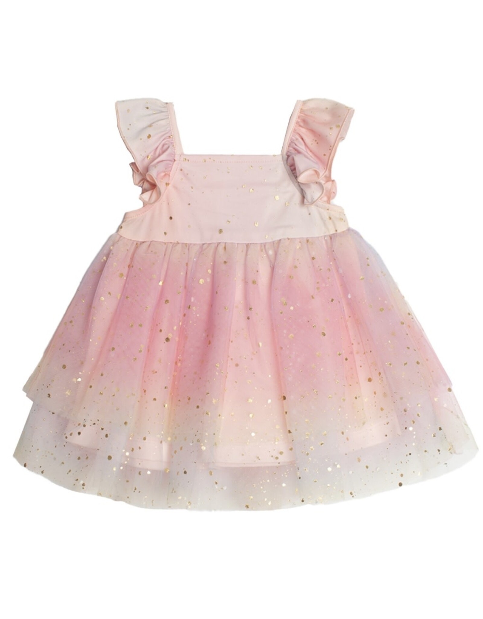 Isobella & Chloe Isobella & Chloe- Rainbow Delight Flutter Sleeve Dress