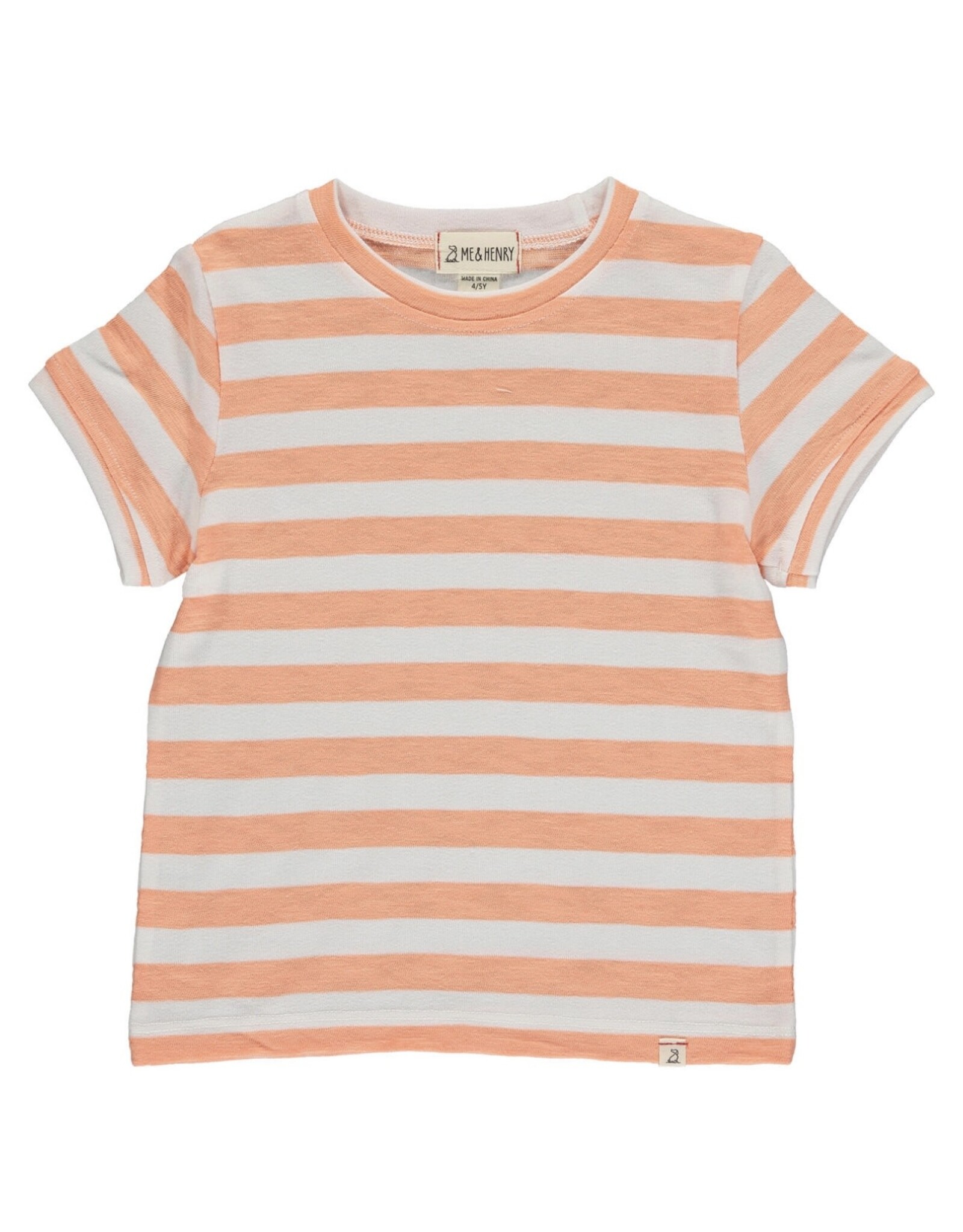 Me & Henry Me & Henry- Camber Tee: Apricot/White