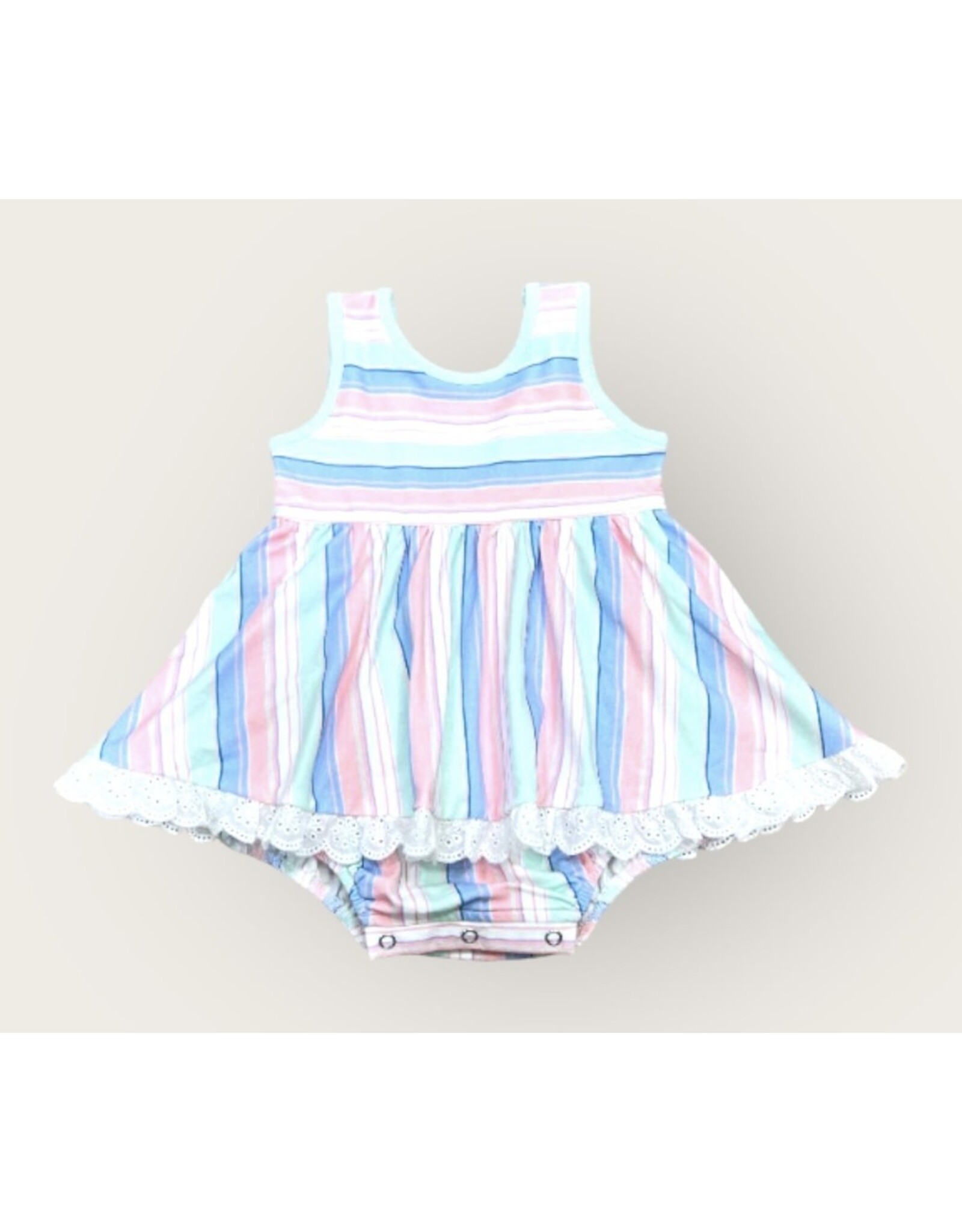 Serendipity Serendipity- Watercolor Stripe Bubble Dress