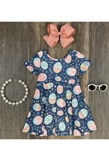 Navy Easter Egg Twirl Dress