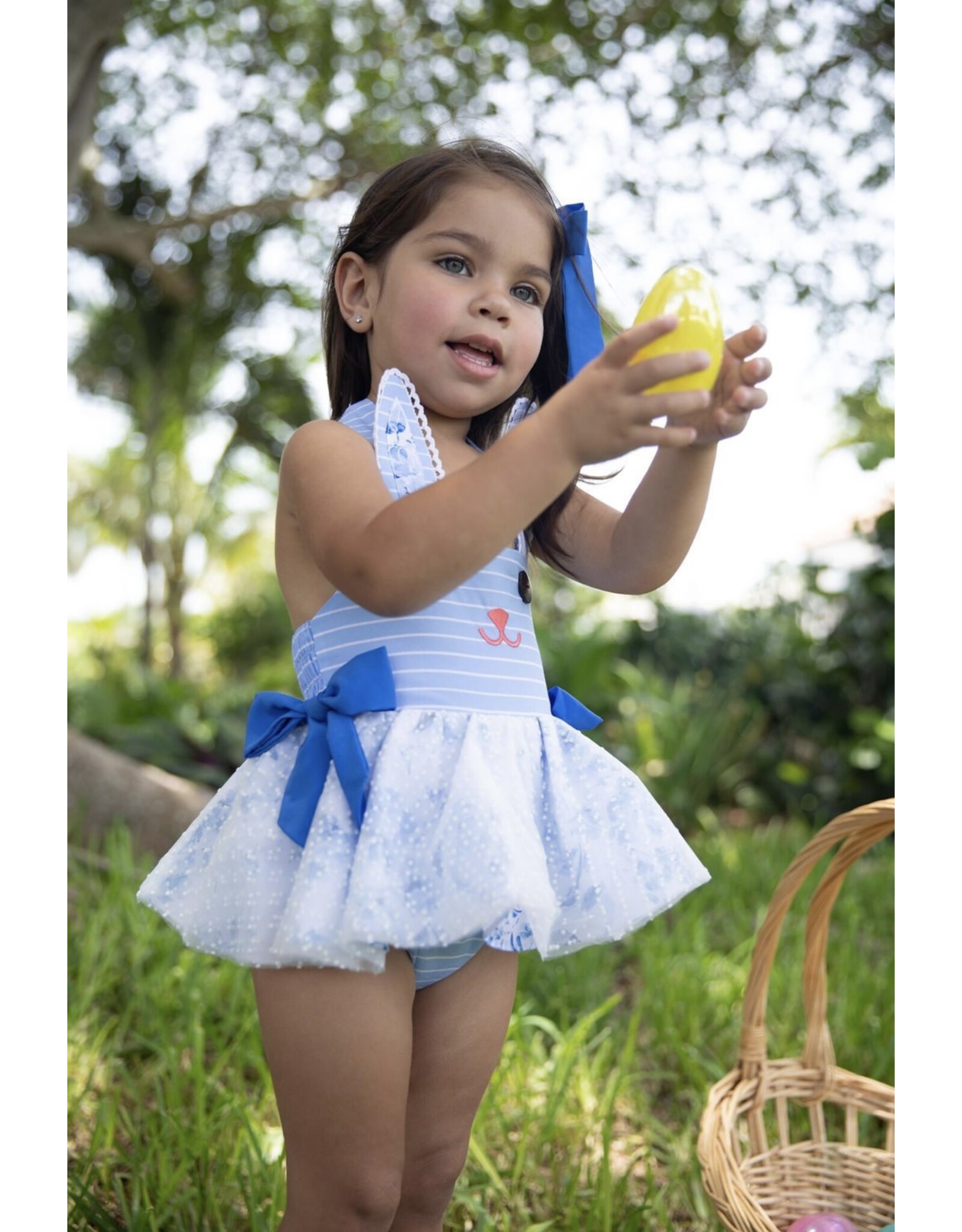 Be Girl Clothing Be Girl- Clover Romper: Bluebells