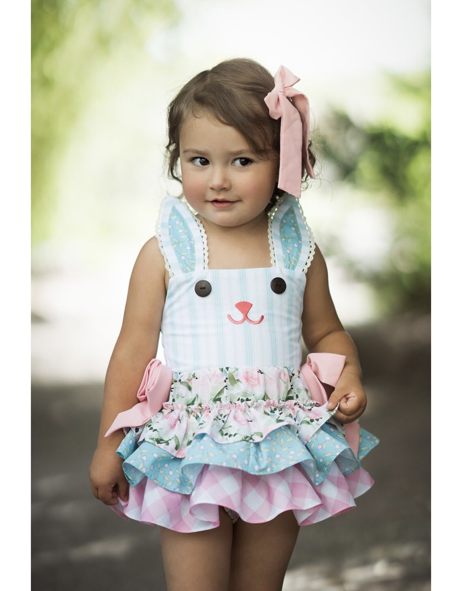 Be Girl Clothing Be Girl- Baskets & Bunnies Flora Romper