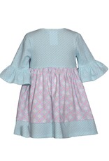 Bonnie  Jean Bonnie Jean- Aqua & Purple Bunny Dress