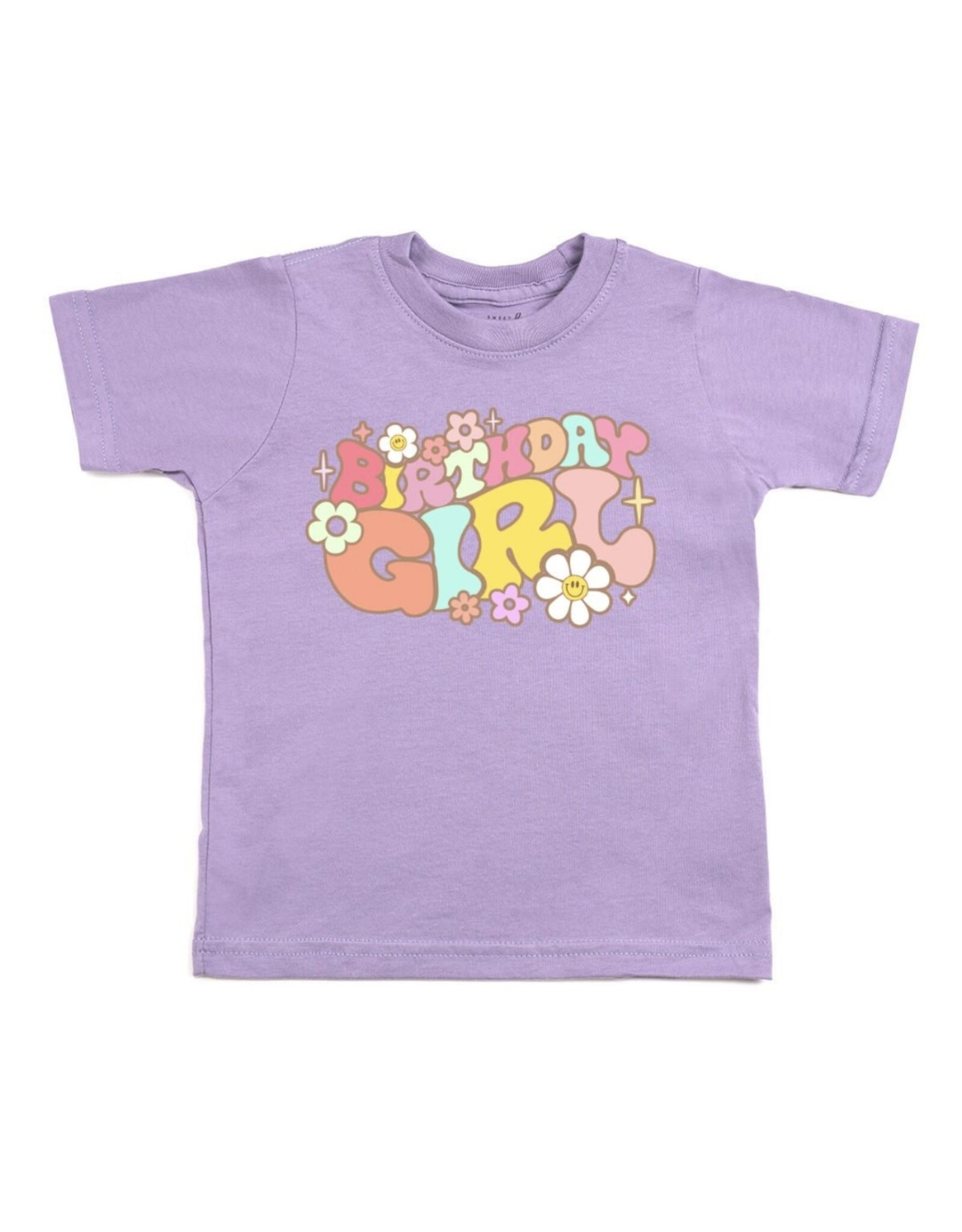 Sweet Wink- Groovy Birthday Girl Lavender Shirt