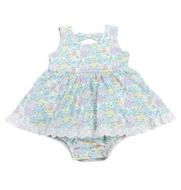 Swoon Baby Swoon Baby- Spring Ditsy Floral Eyelet Bow Bubble