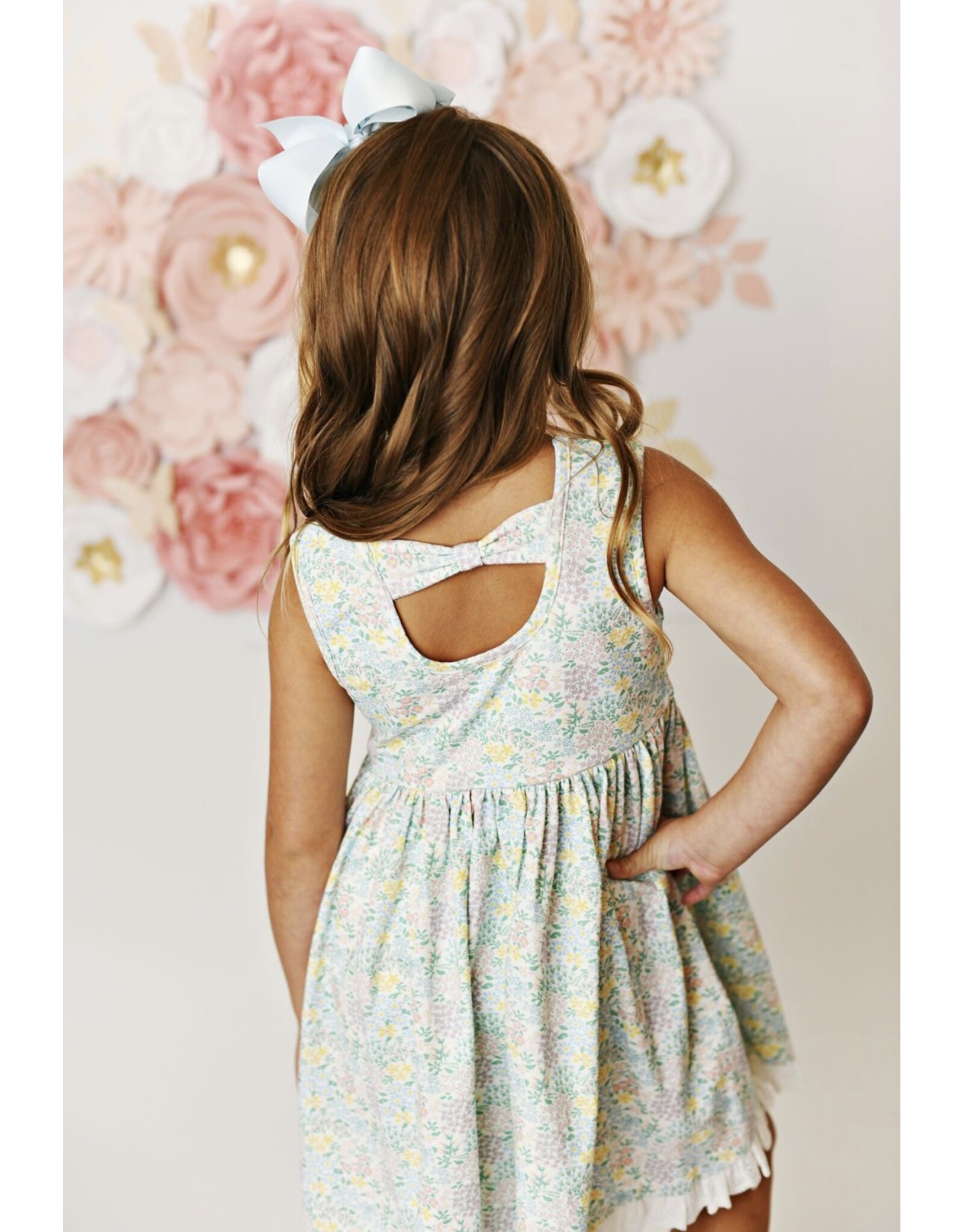 Swoon Baby Swoon Baby- Spring Ditsy Floral Prim Eyelet Bow Dress