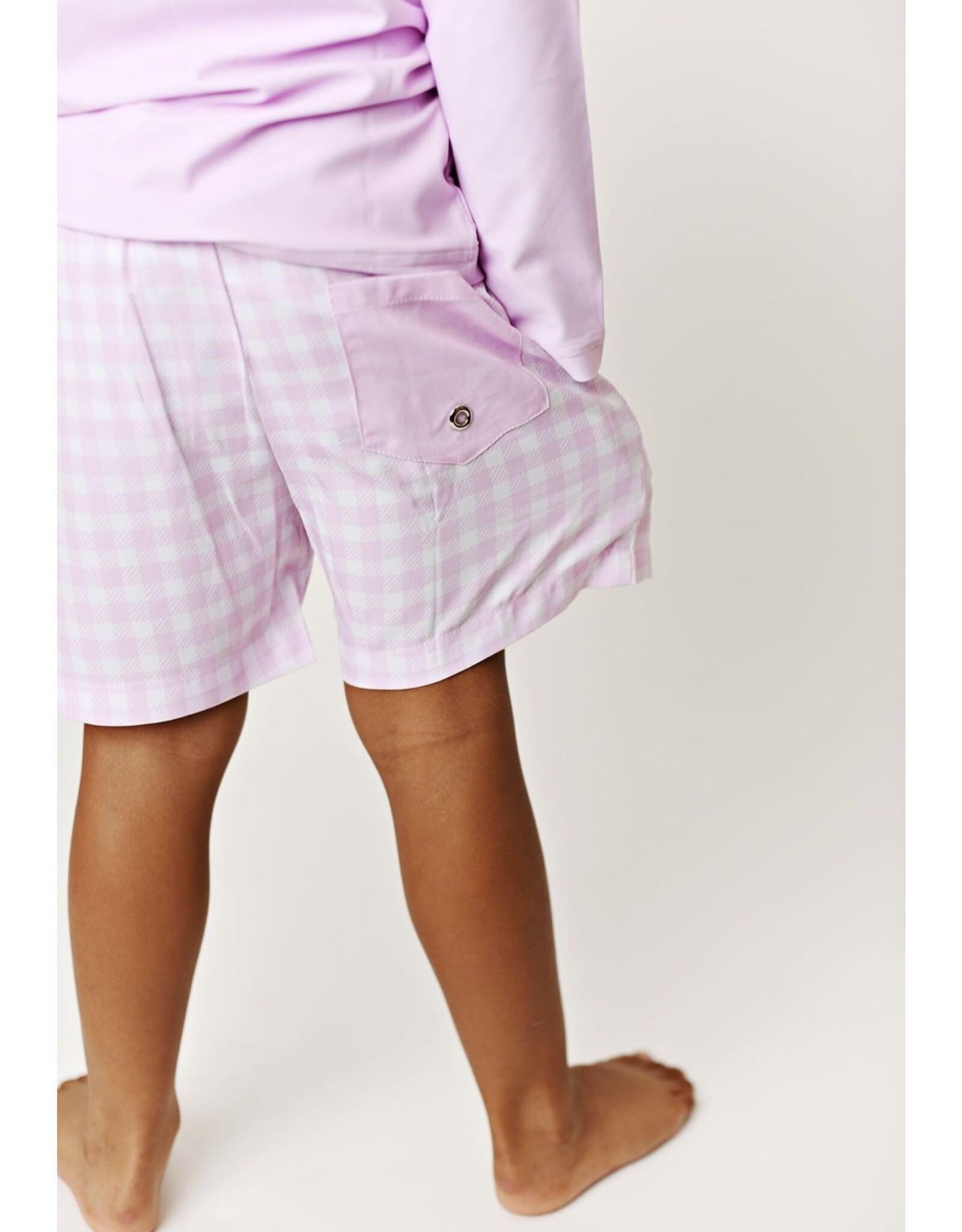 Swoon Baby Swoon Baby- Pool Days Pink Gingham Swim Short
