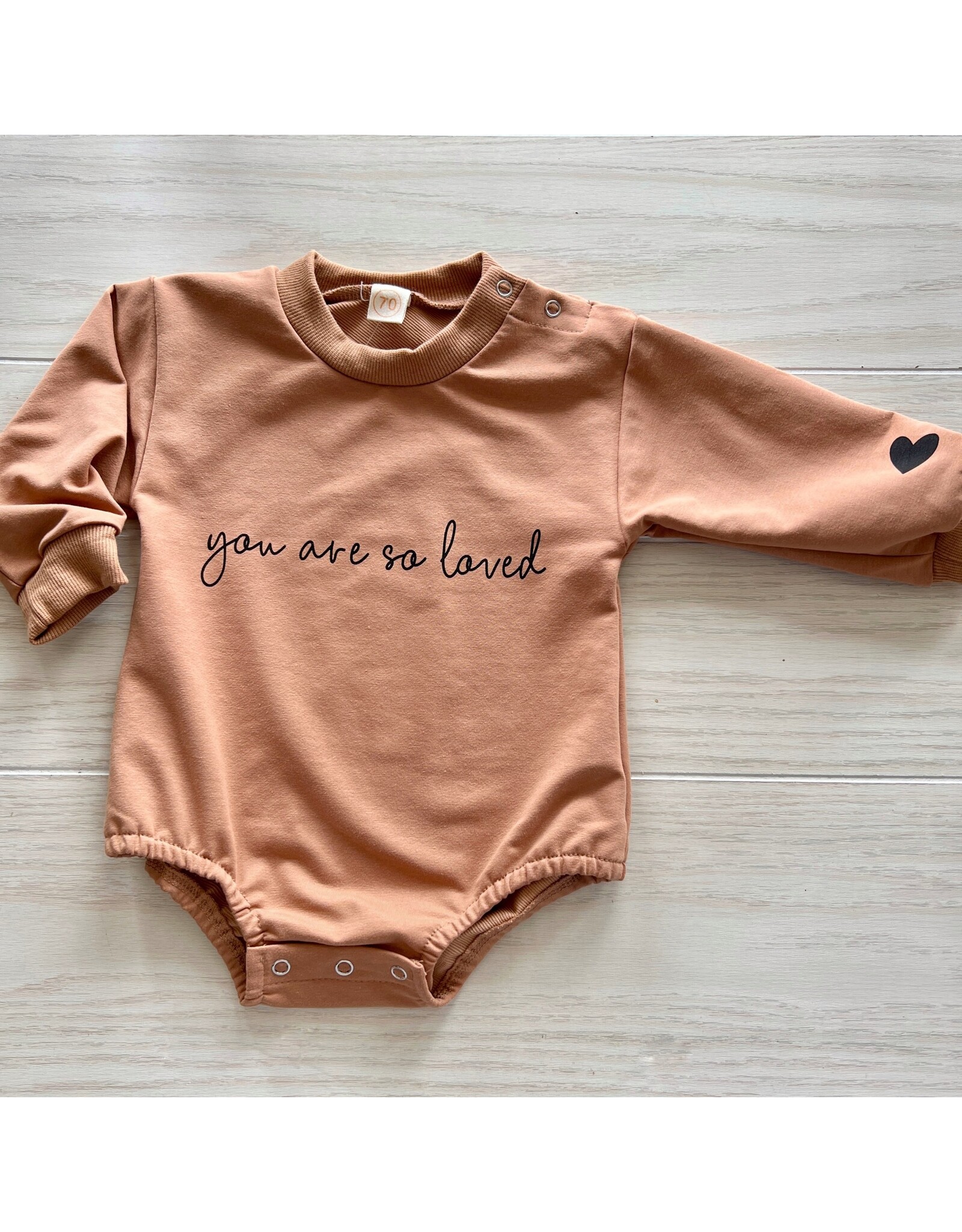 “You are so loved” Brown Onesie