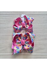 Beyond Creations Beyond Creations- Hot Pink Jelly Beans Layered Knot Bow