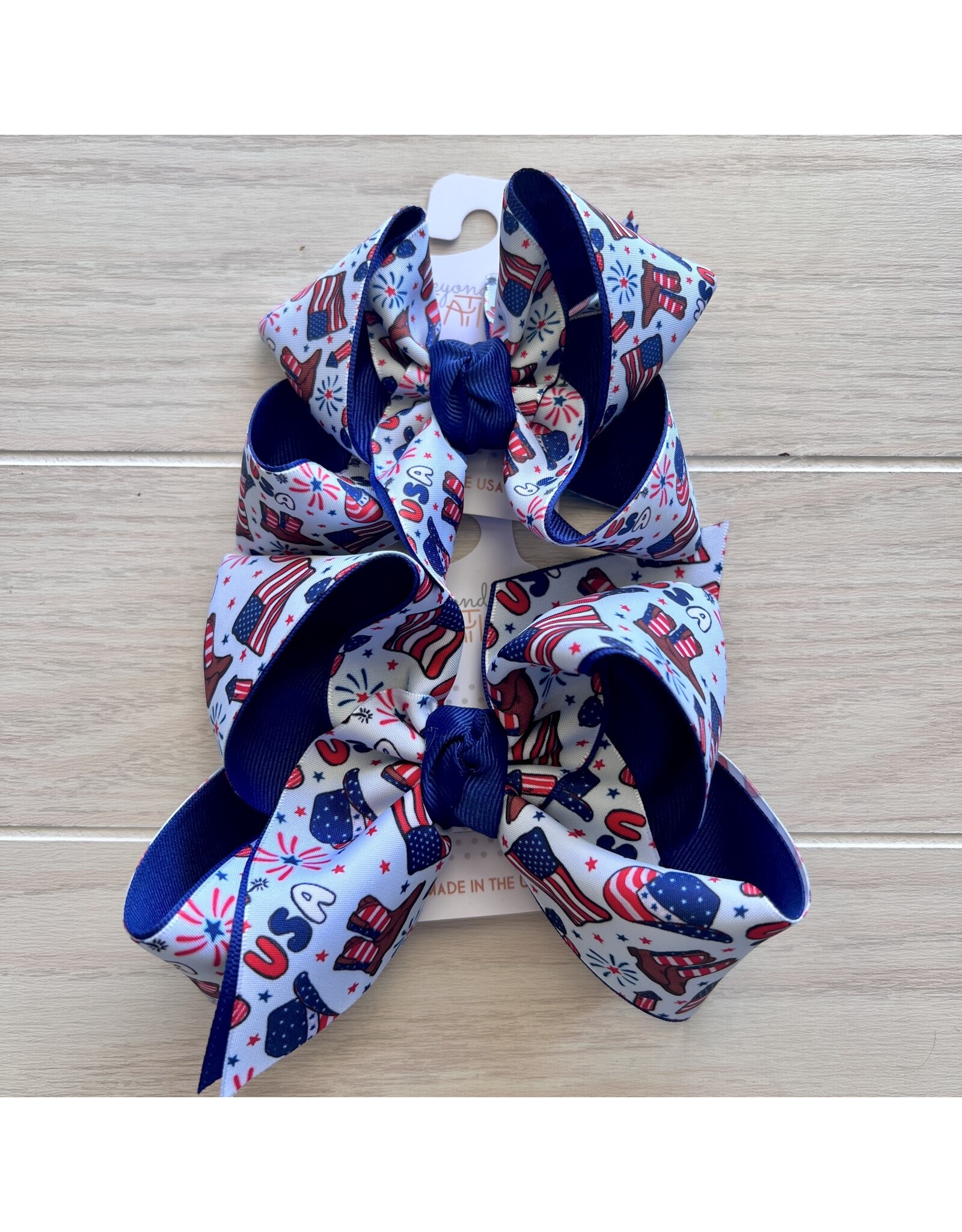 Beyond Creations Beyond Creations- Navy Western Layered Knot Bow
