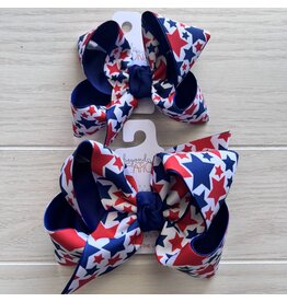 Beyond Creations Beyond Creations- Navy Star Layered Knot Bow