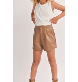 Sadie & Sage- Rodeo Vegan Leather Shorts