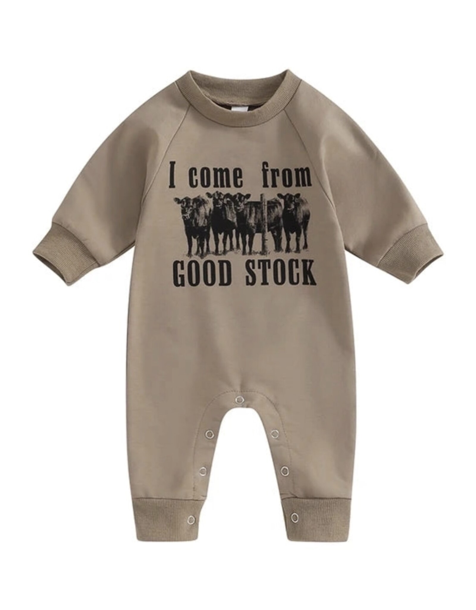 Come from Good Stock Brown Romper